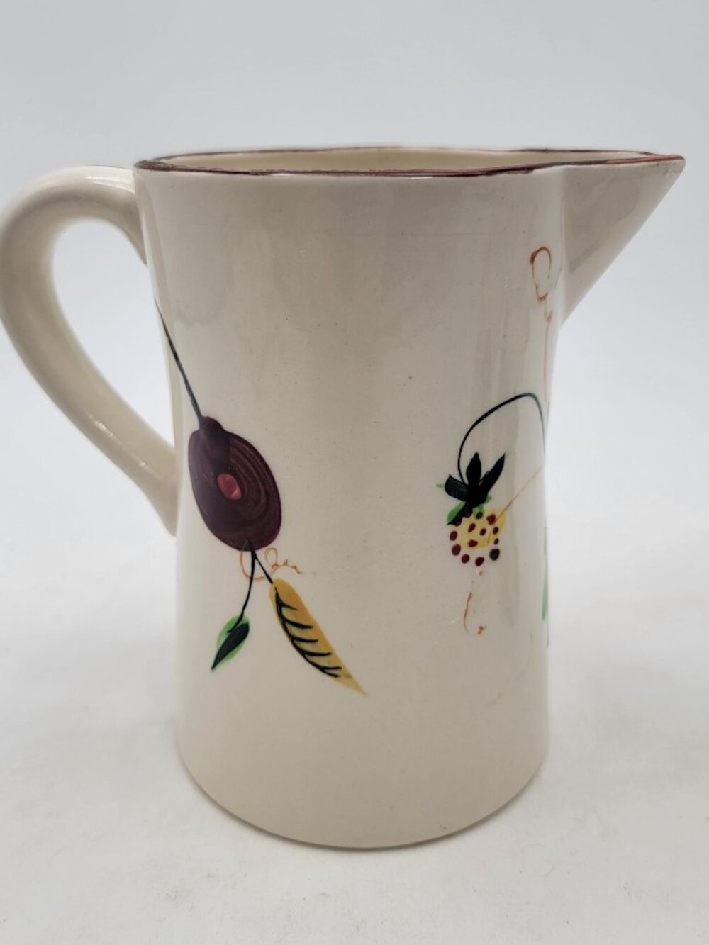Vintage Nasco Hand-Painted Pitcher 3 Cup Set Floral Design Ceramic Made In Japan - Picture 12 of 16